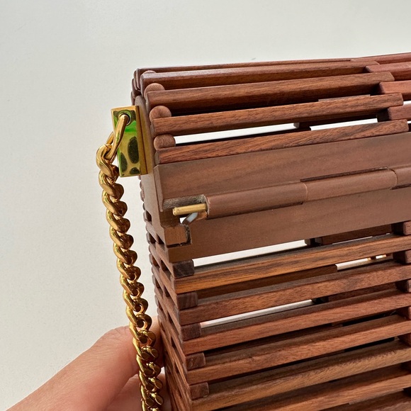 SOLD 🚫SAINT LAURENT Wood Kate Box Bag - Picture 6 of 17